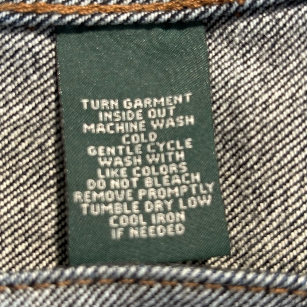 LAUREN RALPH LAUREN Sz L Classic Denim Jean Jacket Multiple Pockets Dark Wash - Picture 10 of 11